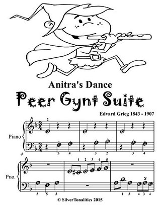 Read Online Anitra's Dance Peer Gynt Suite Beginner Piano Sheet Music Tadpole Edition - Edvard Grieg file in PDF
