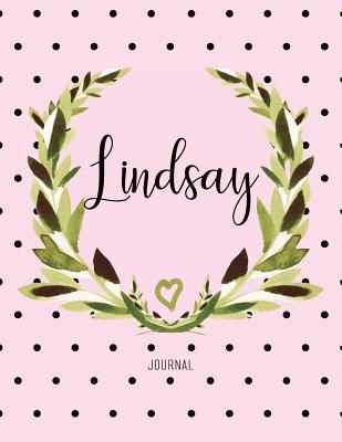 Read Lindsay Journal: Personalized Name Journal Notebook for Women to Write In, Watercolor Leaves and Polka Dot -  | PDF