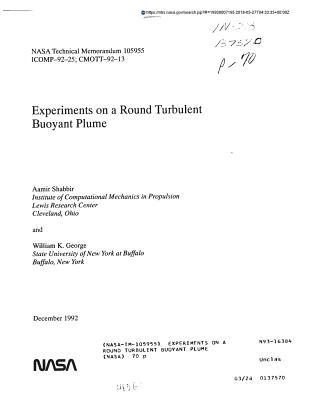 Read Experiments on a Round Turbulent Buoyant Plume - National Aeronautics and Space Administration | ePub