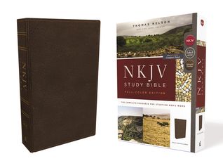 Read Online NKJV Study Bible, Premium Calfskin Leather, Brown, Full-Color, Comfort Print: The Complete Resource for Studying God’s Word - Thomas Nelson | ePub