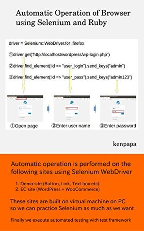 Read Automatic Operation of Browser using Selenium and Ruby - Takahiro Kurose | PDF