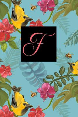 Read Online F: Letter F Journal, Tropical Hibiscus With Birds and Bees, Personalized Notebook Monogram Initial, 6 x 9 - Baby Grass Design file in ePub