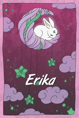 Download Erika: personalized notebook sleeping bunny on the moon with stars softcover 120 pages blank useful as notebook, dream diary, scrapbook, journal or gift idea - Jenny Illus file in ePub