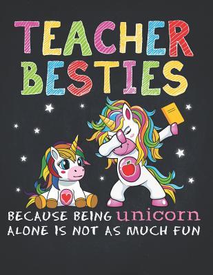 Read Unicorn Teacher: Cute Unicorn Teacher Besties Best Friends Fun Composition Notebook College Students Wide Ruled Lined Paper Dabbing in class with proffessor's apple 8.5x11 - Autism file in PDF