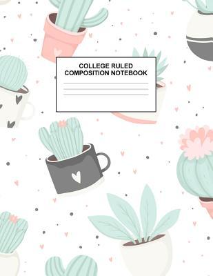 Read Online College Ruled Composition Notebook: Cute Blank Lined Journal to Write In with White Paper Rule Pages for School Subject and Writing Pad: Design Code A4 5603 - Nifty Prints | PDF