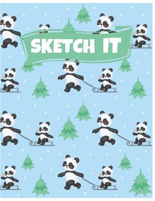 Read Online Sketch It: Cute Panda On Sleigh Sketchbook for Adults/Children Animals Lovers to Sketching, Whiting, Drawing, Journaling and Doodling, (8.5x11x Inch. 21.59x27.94 cm.) 120 Blank Pages (TREES WHITE&BLUE&GREEN Pattern) - Sounding Pets | PDF