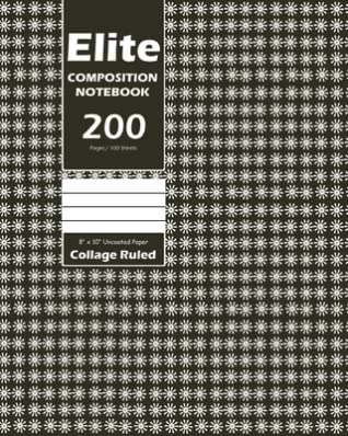Read Online Elite Composition Notebook, Collage Ruled 8 x 10 Inch, Large 100 Sheet, Swamp Green Cover - Design file in PDF